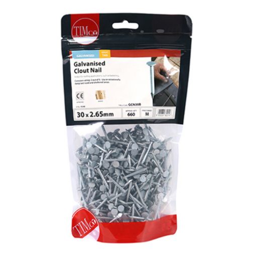 Picture of Clout Nail Galvanised 30 x 2.65mm - 0.5KG