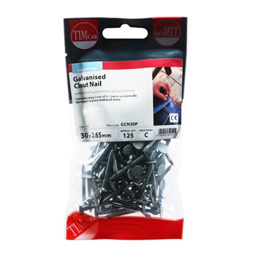 Picture of Clout Nail Galvanised 30 x 2.65mm (Pack of 125)