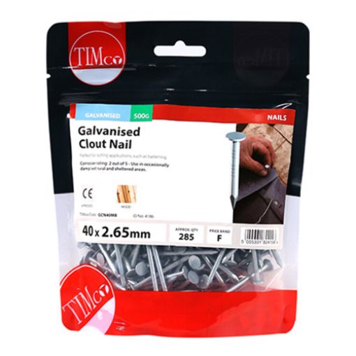 Picture of Clout Nail Galvanised 40 x 2.65mm - 0.5KG