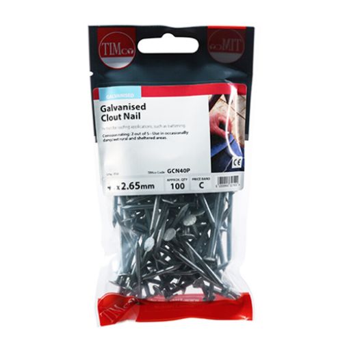 Picture of Clout Nail Galvanised 40 x 2.65mm (Pack of 100)