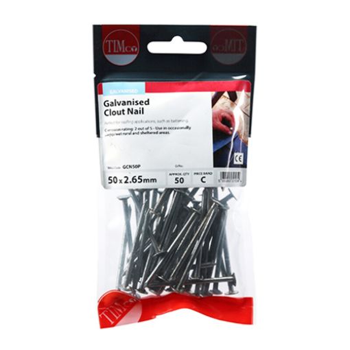 Picture of Clout Nail Galvanised 50 x 2.65mm (Pack of 50)