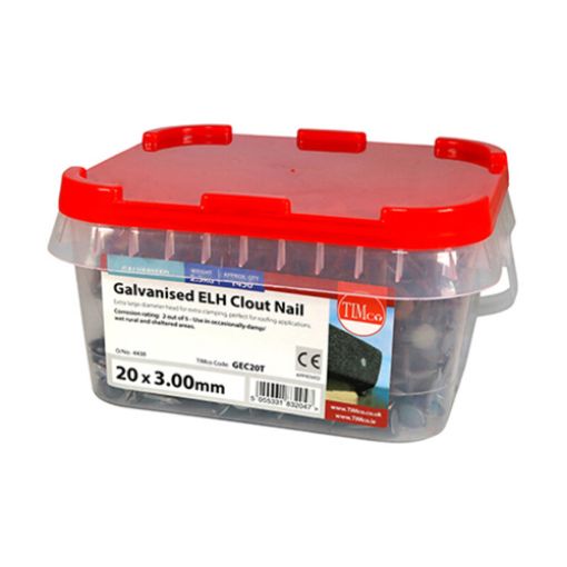 Picture of Clout Nail ELH Galvanised 20 x 3.00mm - 2.5KG