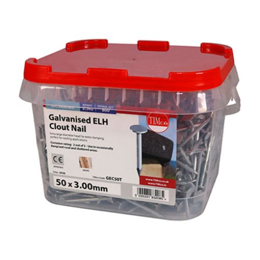 Picture of Clout Nail ELH Galvanised 50 x 3.00mm - 2.5KG