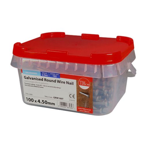 Picture of Galvanised Round Wire Nail 100 x 4.50mm - 2.5KG