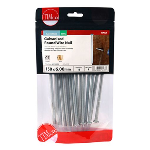 Picture of Galvanised Round Wire Nail 150 x 6.00mm - 0.5KG