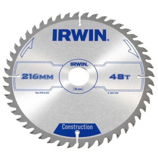 Picture of Irwin General Purpose Table and Mitre Saw Blade 216 x 30mm x 48T ATB