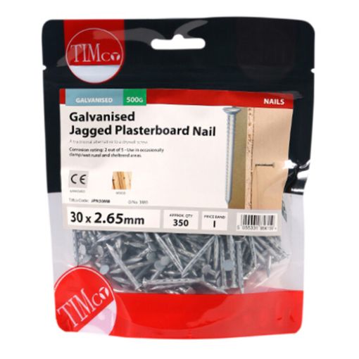 Picture of Galvanised Jagged Plasterboard Nail 30 x 2.65mm - 0.5KG