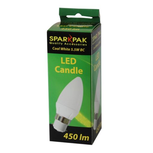 Picture of LED Candle 5.5w BC Cool White