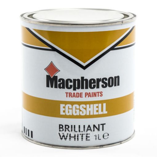Picture of Macpherson Eggshell Brilliant White 1Ltr