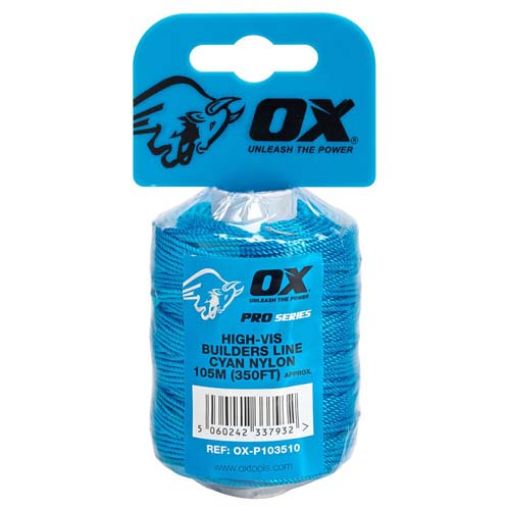Picture of Ox Pro Twisted Nylon Brickline Cyan 100Mtr