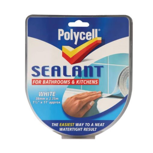 Picture of Polycell Sealant Strip Kitchen / Bathroom White 41mm