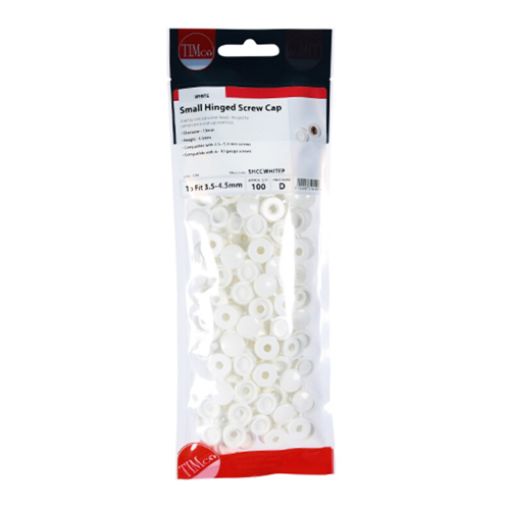 Picture of Small Hinged Screw Cap White For 3.0 to 4.5mm Screw (Pack of 100)