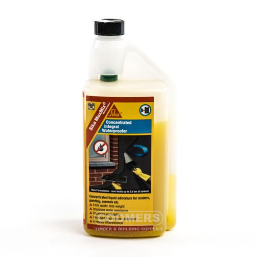 Picture of Sika MaxMix Concentrated Integral Waterproofer, Yellow, 1 Litre