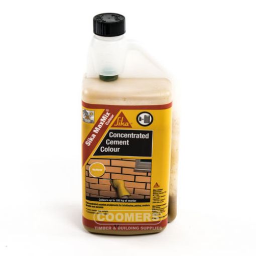 Picture of Sika MaxMix Concentrated Cement Colourant, Yellow, 1 Litre