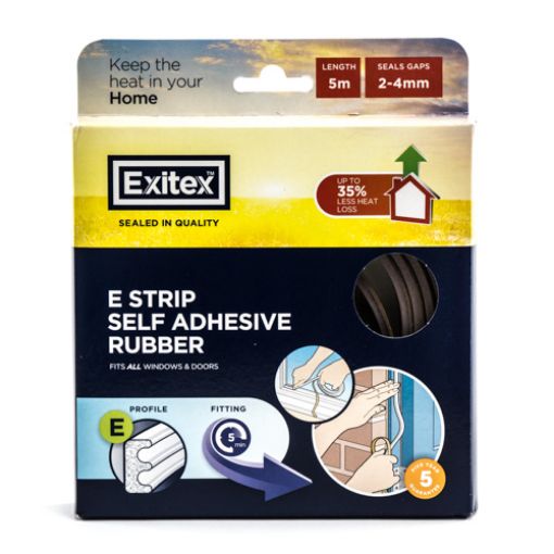 Picture of Exitex Self Adhesive E Strip Brown 5Mtr