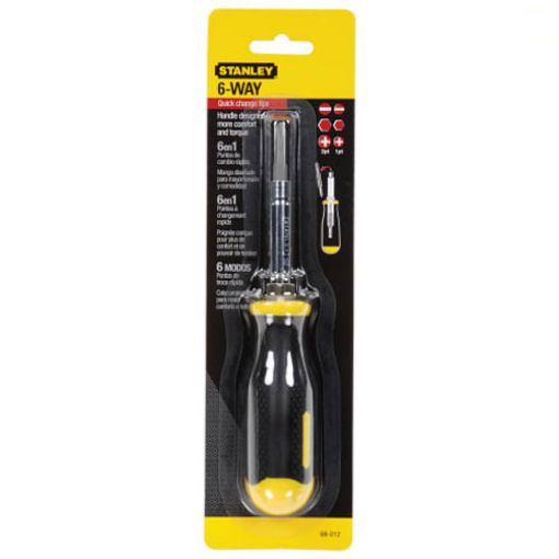Picture of Stanley 6 Way Screwdriver With 6 Bits