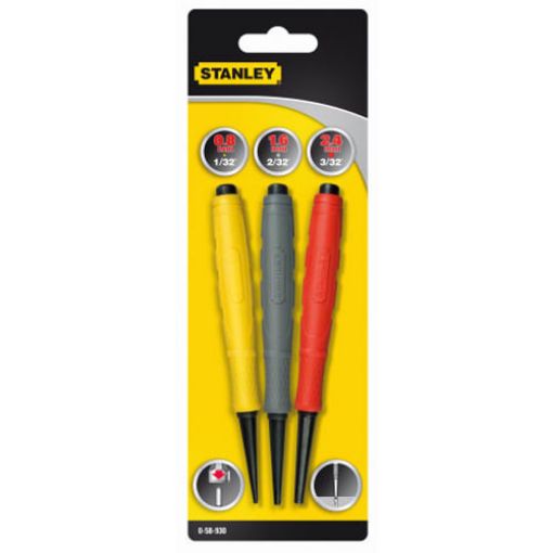 Picture of Stanley Dynagrip Nail Punch Set, 3 Piece