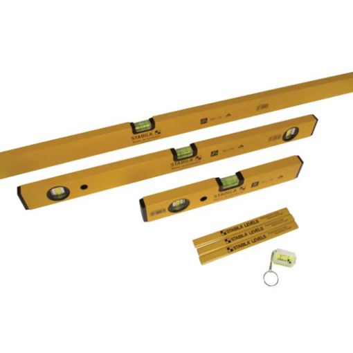 Picture of Stabila Double Plumb Spirit Level Pack 30cm 60cm and 180cm
