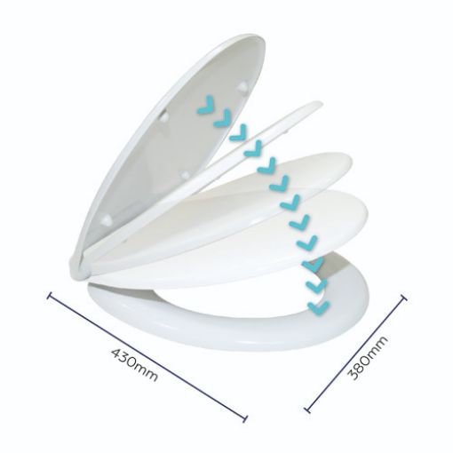 Picture of Constance Plastic Toilet Seat with Soft Close and Quick Release