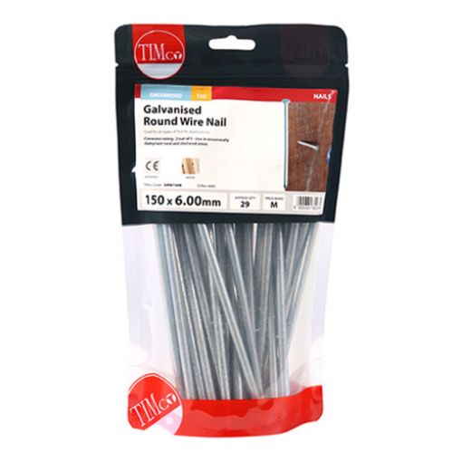 Picture of Galvanised Round Wire Nail 150 x 6.00mm - 1KG