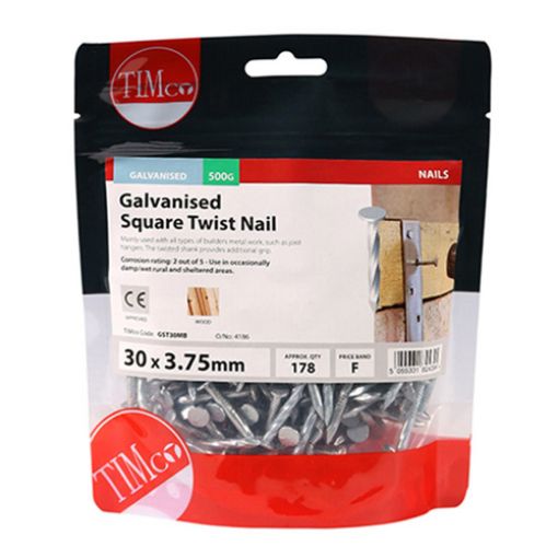 Picture of Galvanised Square Twist Nail 30 x 3.75mm - 0.5KG