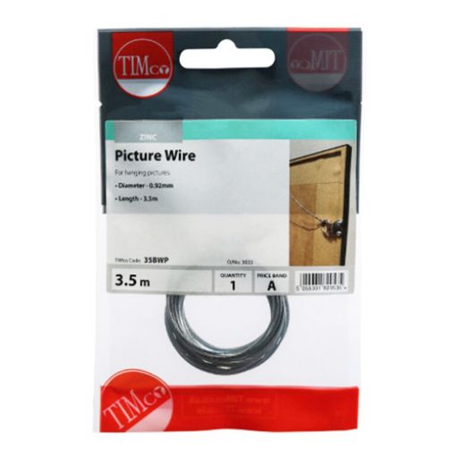 Picture of Picture Wire Zinc 0.92mm x 3.6Mtr