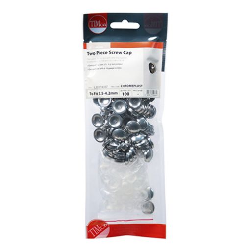Picture of Two Piece Screw Cap - Chrome (Pack of 100)