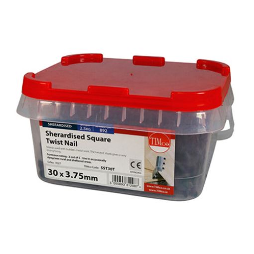Picture of Sherardised Square Twist Nail 30 x 3.75mm - 2.5KG Tub