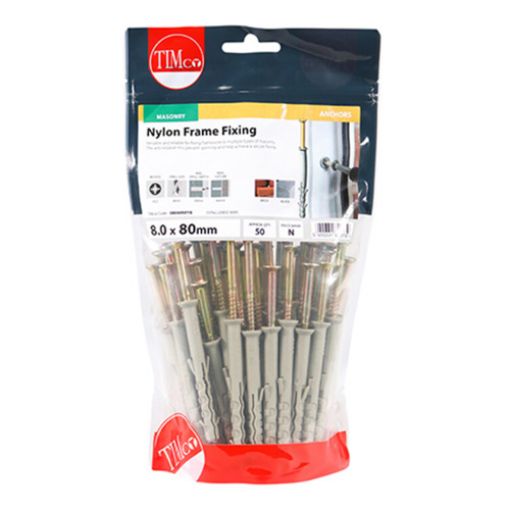 Picture of Nylon Frame Fixing Zinc 8.0 x 80 (Pack of 50)