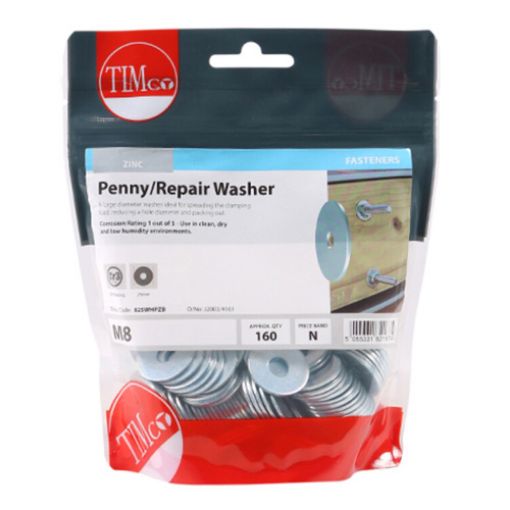 Picture of Penny Washer BZP M8 x 25 (Pack of 160)