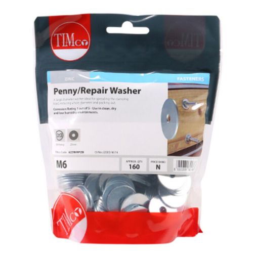Picture of Penny Washer BZP M6 x 25 (Pack of 160)