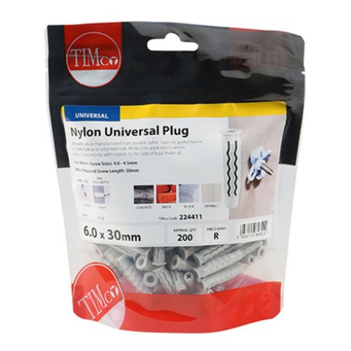 Picture of Nylon Universal Plug 6.0 x 30 (Pack of 200)