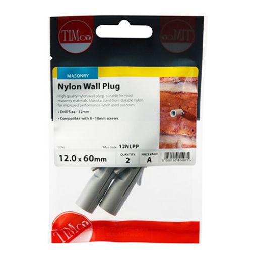 Picture of Nylon Plug 12.0 x 60 (Pack of 2)