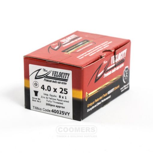 Picture of Velocity Premium Screw 4 x 25mm (Box of 200)