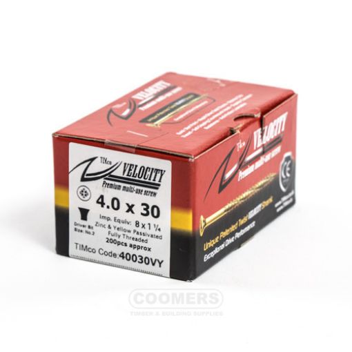 Picture of Velocity Premium Screw 4 x 30mm (Box of 200)