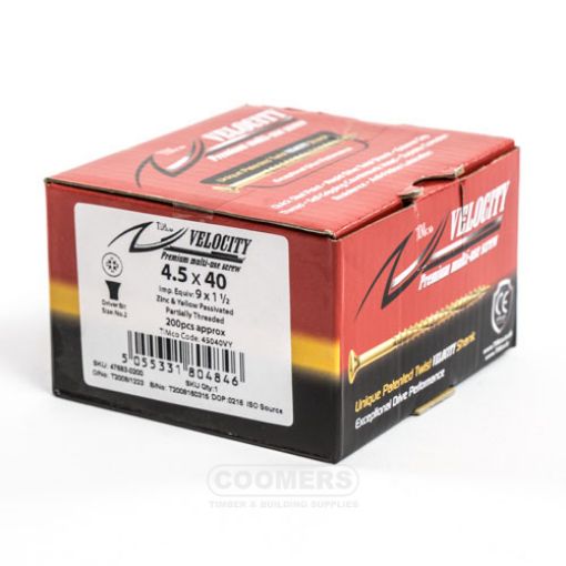 Picture of Velocity Premium Screw 4.5 x 40mm (Box of 200)