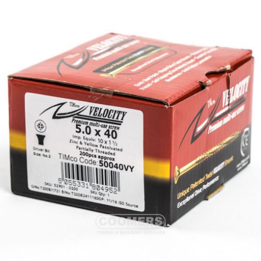 Picture of Velocity Premium Screw 5 x 40mm (Box of 200)