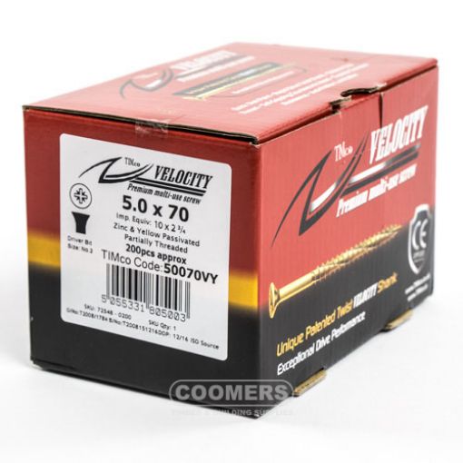 Picture of Velocity Premium Screw 5 x 70mm (Box of 200)