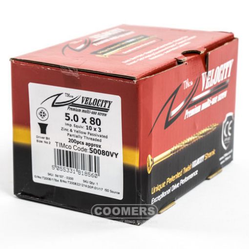Picture of Velocity Premium Screw 5 x 80mm (Box of 200)