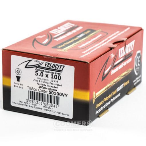 Picture of Velocity Premium Screw 5 x 100mm (Box of 100)
