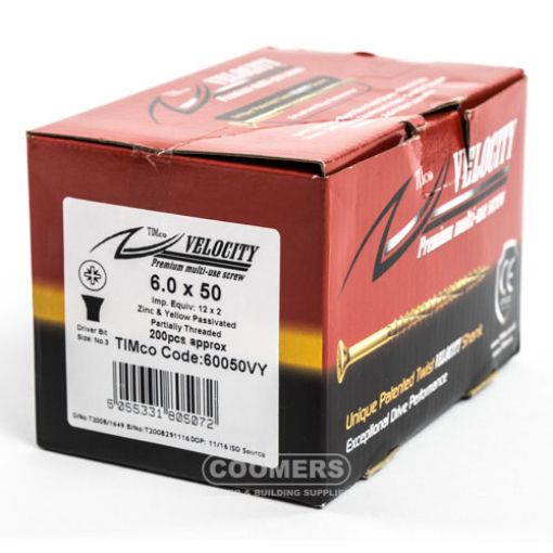 Picture of Velocity Premium Screw 6 x 50mm (Box of 200)