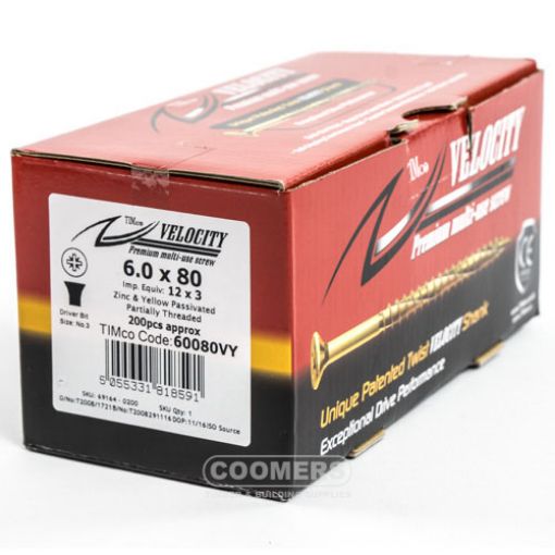 Picture of Velocity Premium Screw 6 x 80mm (Box of 200)