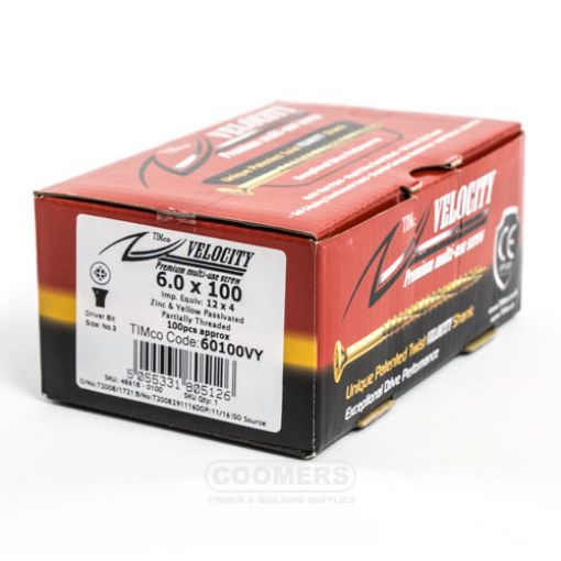 Picture of Velocity Premium Screw 6 x 100mm (Box of 100)