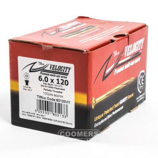 Picture of Velocity Premium Screw 6 x 120mm (Box of 100)