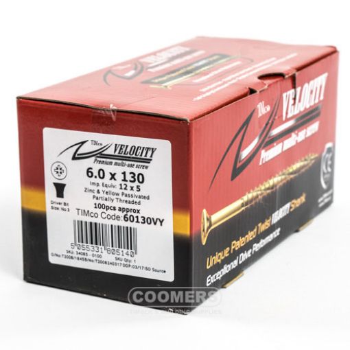 Picture of Velocity Premium Screw 6 x 130mm (Box of 100)