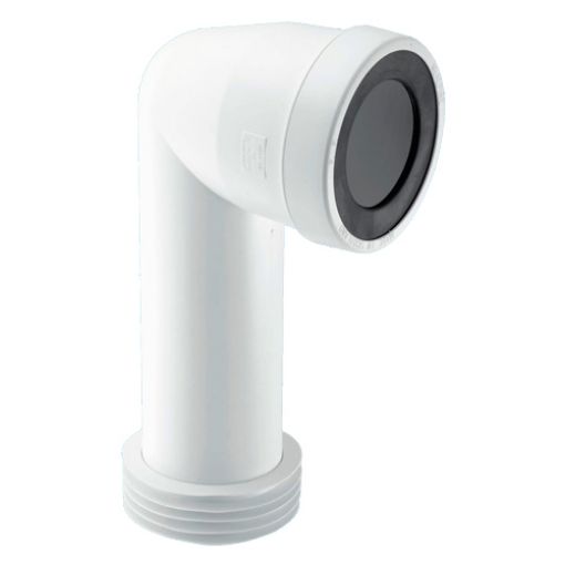 Picture of Mcalpine 90 Deg Bend WC Pan Connector Adjustable Length With Extended Inlet