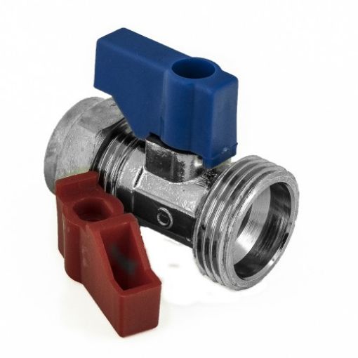 Picture of Straight Washing Machine Tap Light Pattern 15mm x 3/4"
