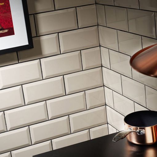 Picture of Metro Bone Ceramic Wall Tile 100x200mm - 1sqm Box