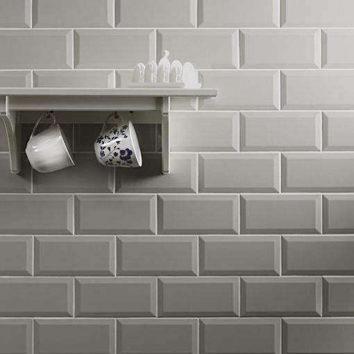 Picture of Metro Light Grey Ceramic Wall Tile 100x200mm - 1sqm Box