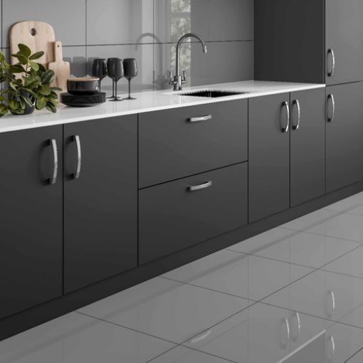 Picture of Space Grey Glazed Porcelain Wall & Floor Tile 600x600mm - 1.08sqm Box